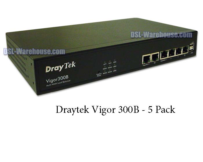 Vigor 300B 4 Port WAN Load Balancing Router from Draytek with Failover (5 Pack)